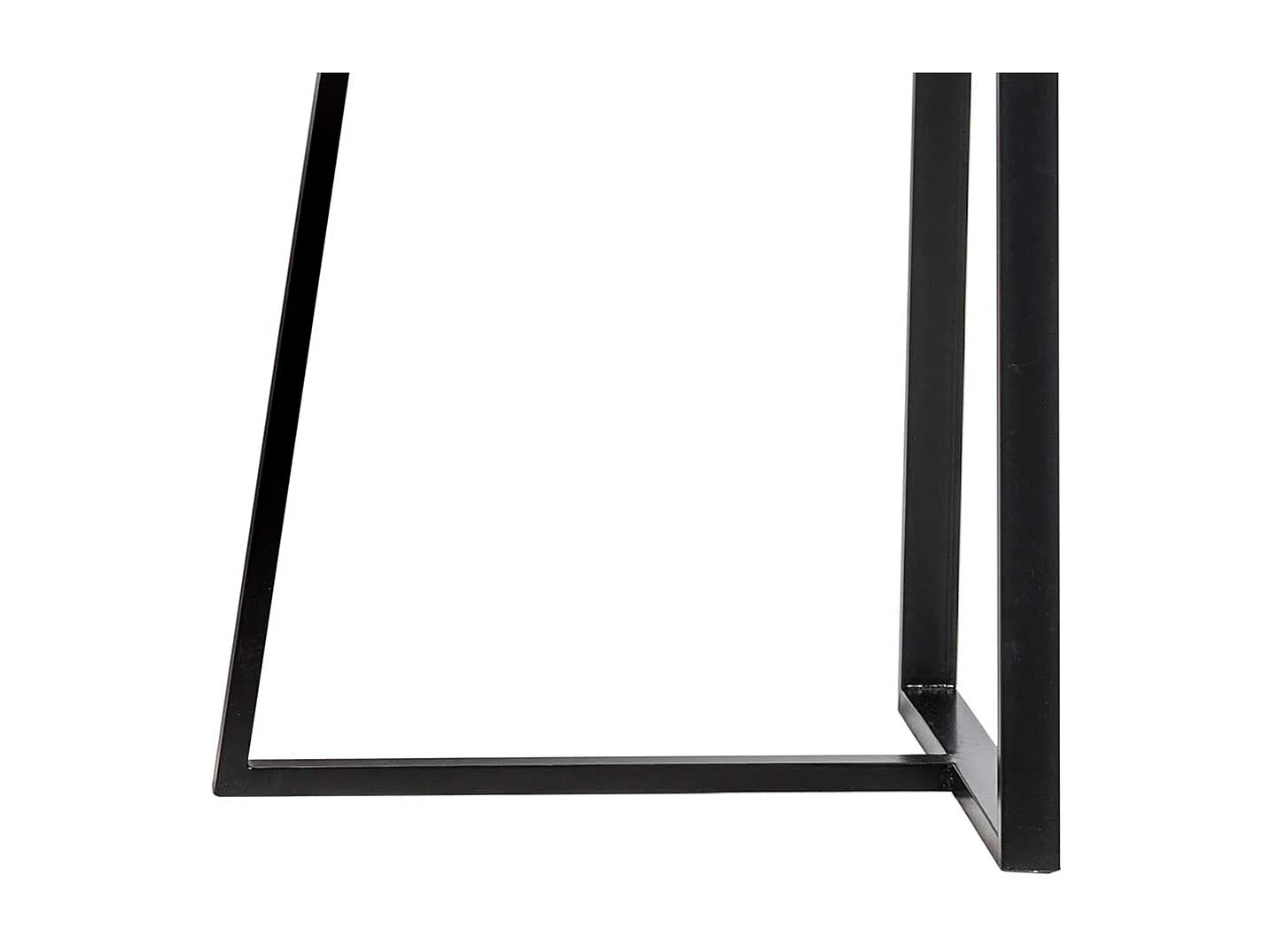 Esszimmer Tisch aus Massivholz und Metall Teakfarben