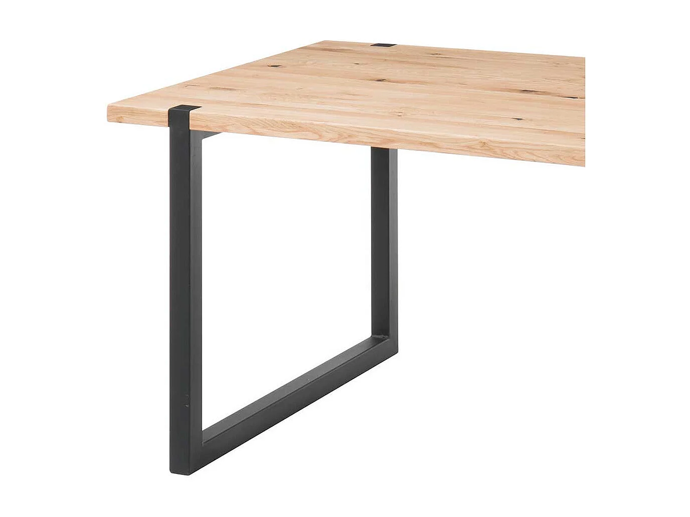 Esstisch aus Eiche Massivholz und Metall 180 cm breit