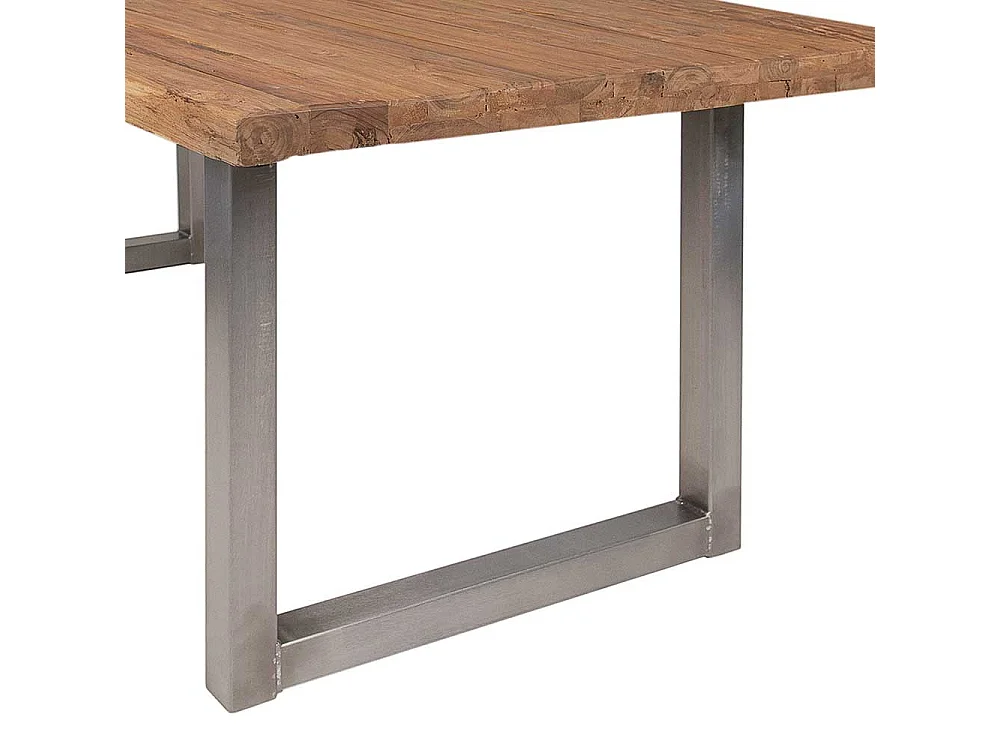 Küchen Tisch aus Teak Recyclingholz und Eisen Industry Design