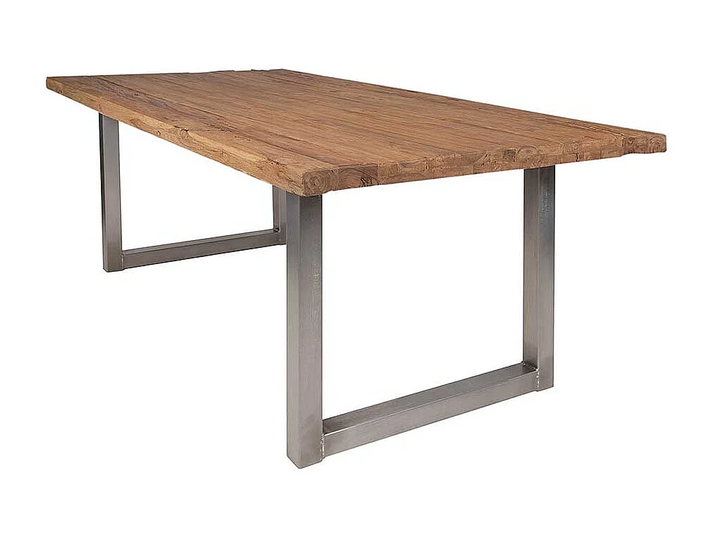 Küchen Tisch aus Teak Recyclingholz und Eisen Industry Design