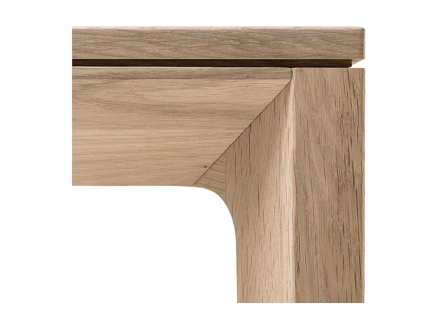 Küchentisch aus Eiche massiv weiß geölt 75 cm hoch