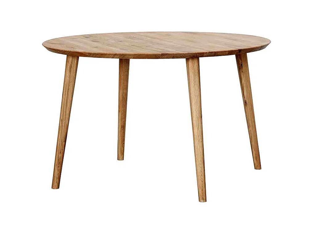 Tisch Massivholz aus Wildeiche Massivholz geölt runder Tischplatte