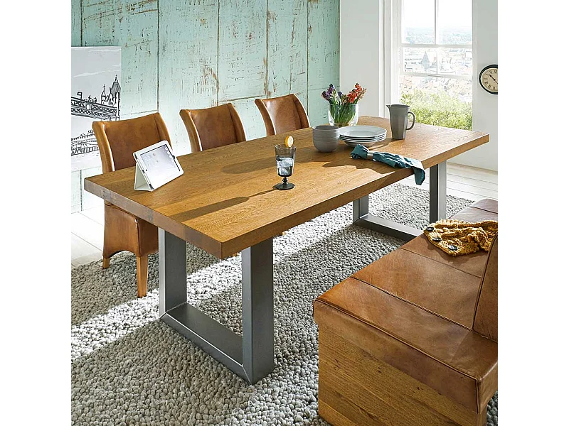 Esszimmertisch aus Eiche Massivholz geölt modern