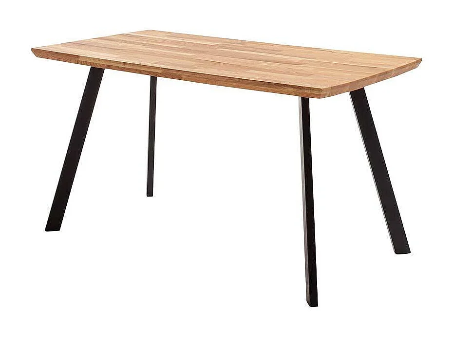 Esstisch Esszimmertisch im Industry und Loft Stil mit Schweizer Kante