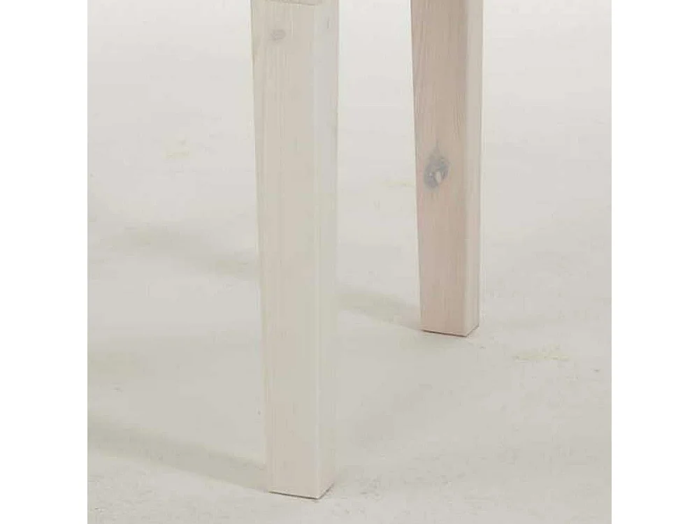 Beistelltischchen aus Kiefer Massivholz Weiß