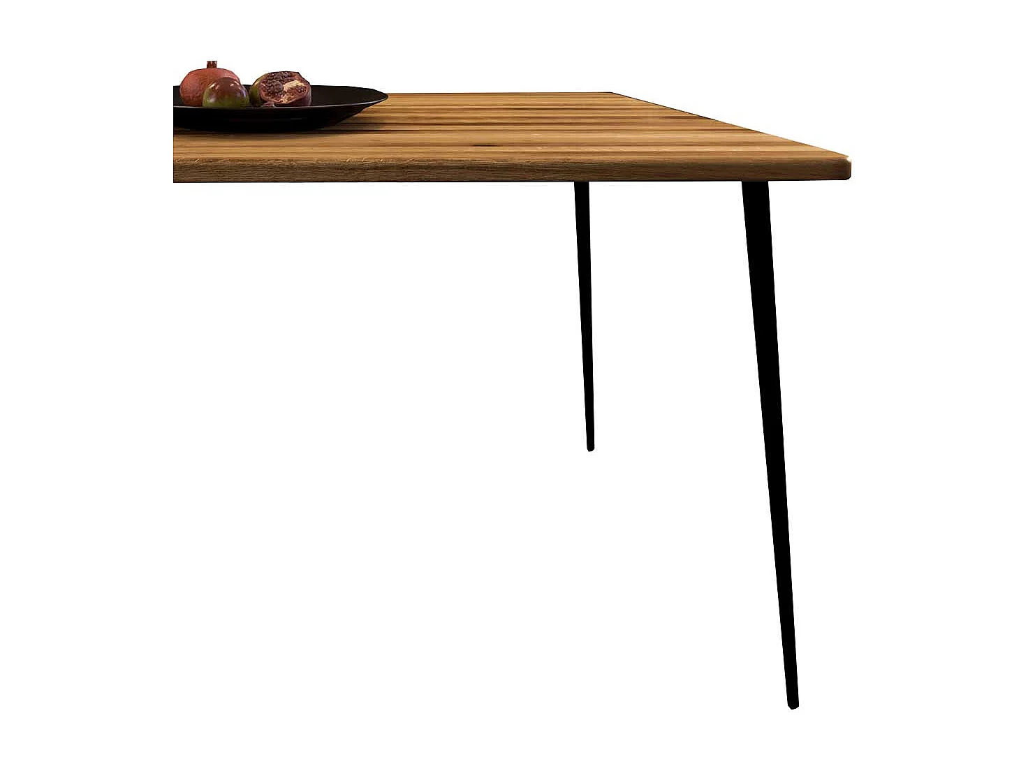 Hochwertiger Esszimmertisch aus Wildeiche Massivholz Stahl