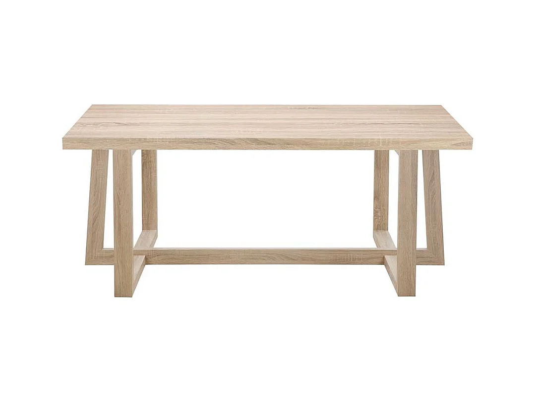 Couchtisch Sofatisch in Holzoptik foliert mit Bügelgestell