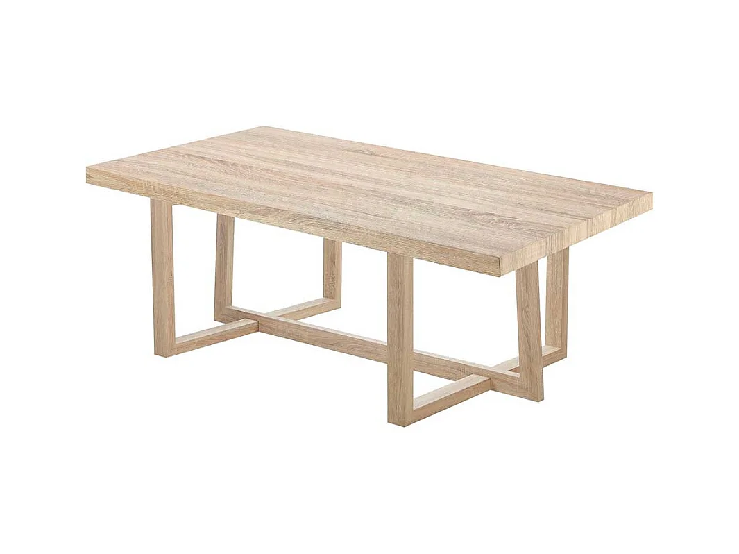 Couchtisch Sofatisch in Holzoptik foliert mit Bügelgestell