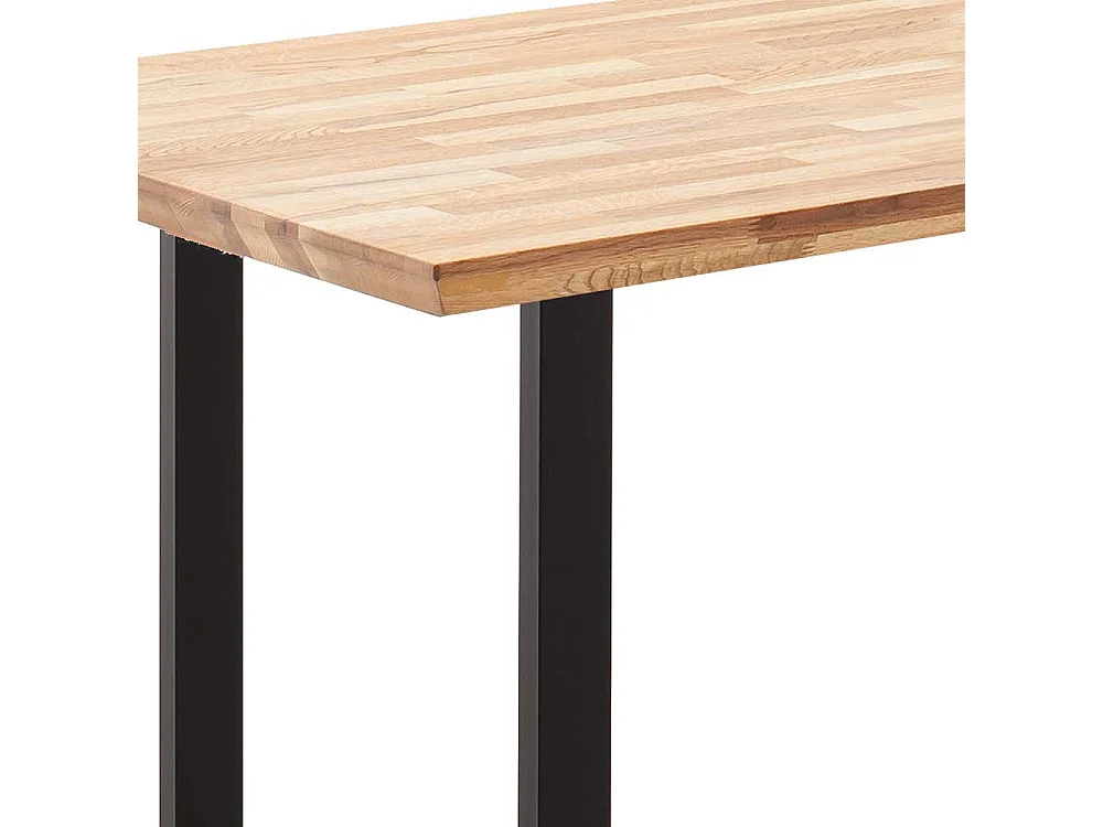 Esstisch Esszimmertisch aus Metall und Zerreiche Massivholz