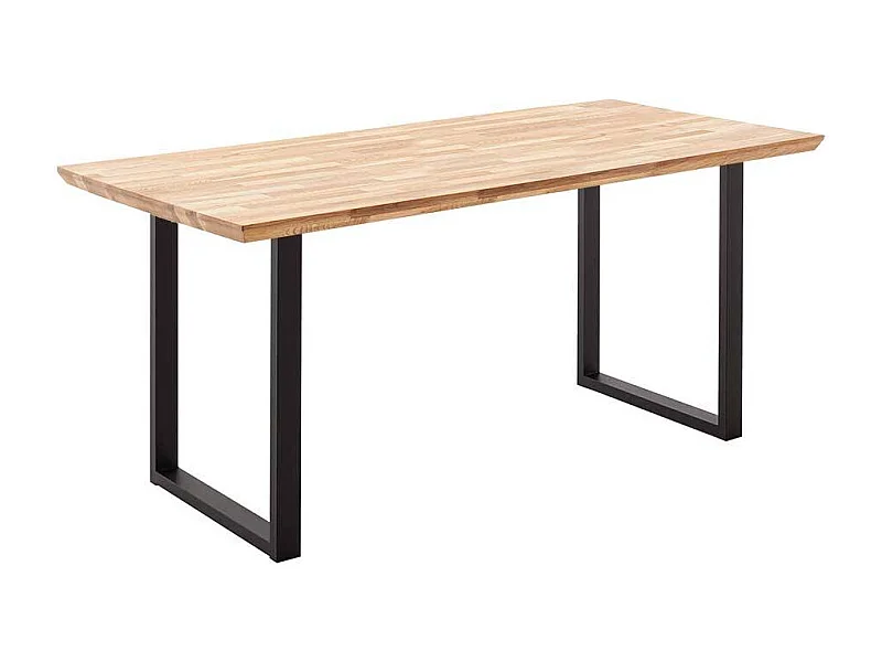 Esstisch Esszimmertisch aus Metall und Zerreiche Massivholz