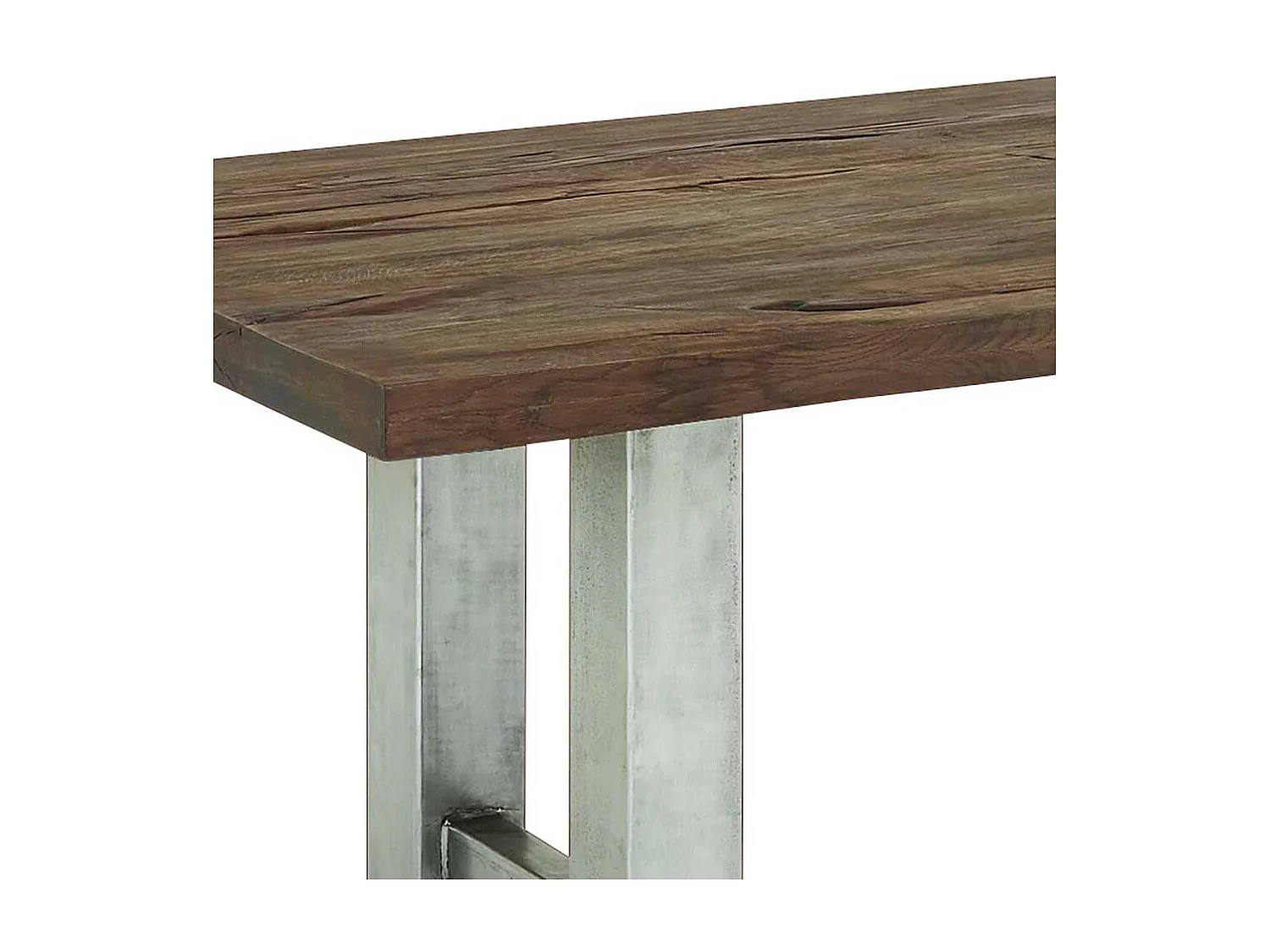 Küchentisch aus Wildeiche Massivholz Eisen