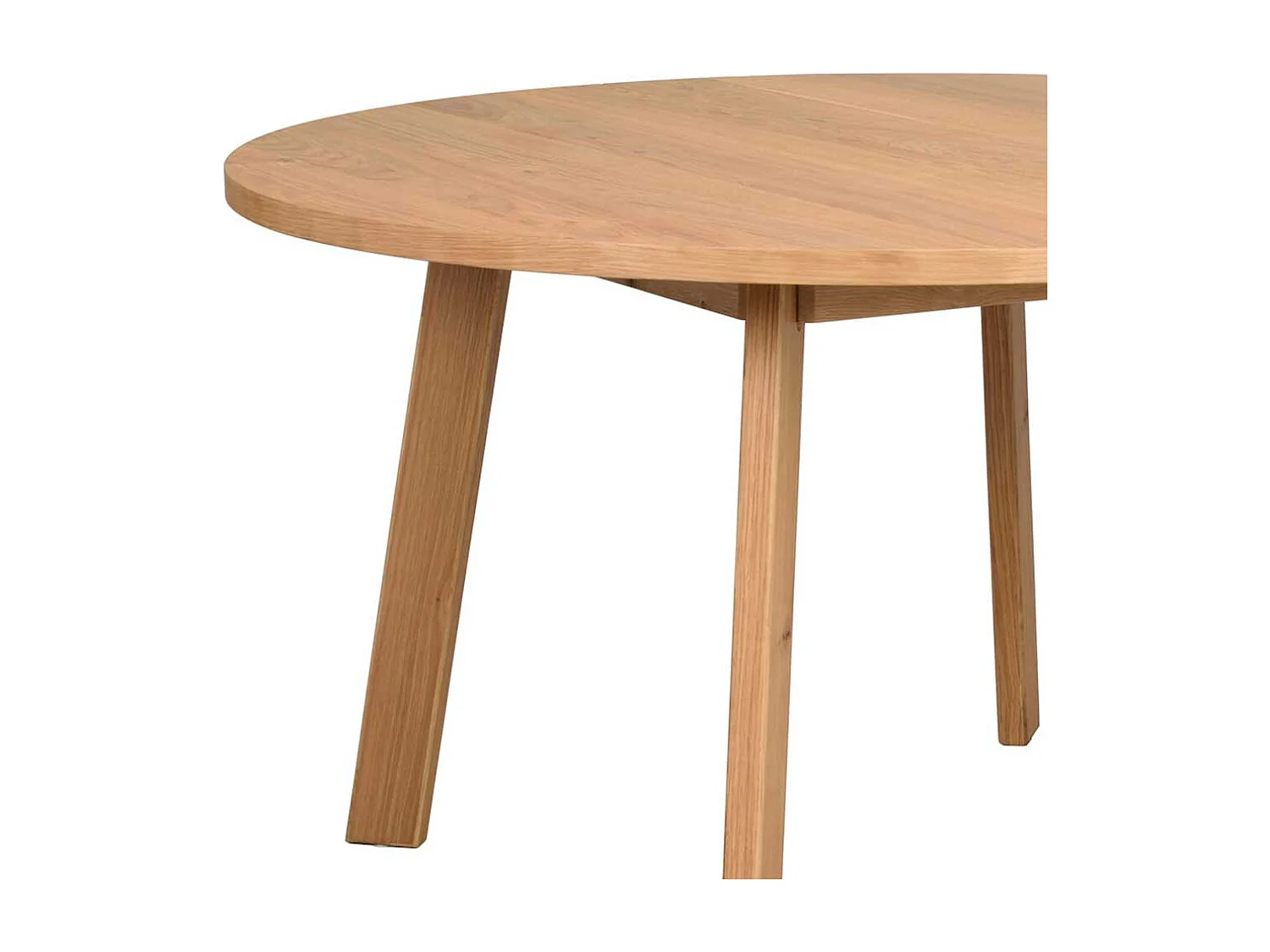 Esstisch rund modern in Eichefarben 75 cm hoch - optional verlängerbar