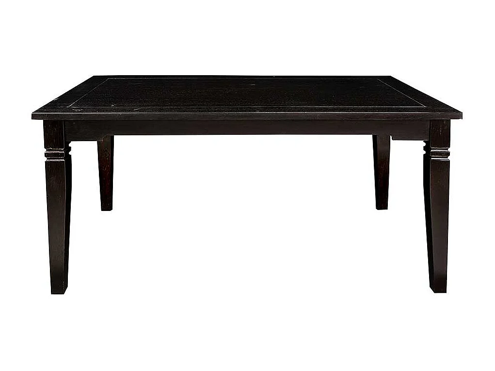 Kolonialstil Küchentisch aus Akazie Massivholz Schwarzbraun