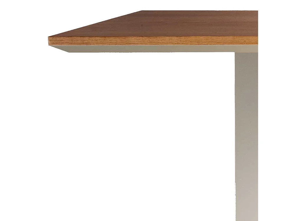 Küchentisch in Esche dunkel Nickelfarben