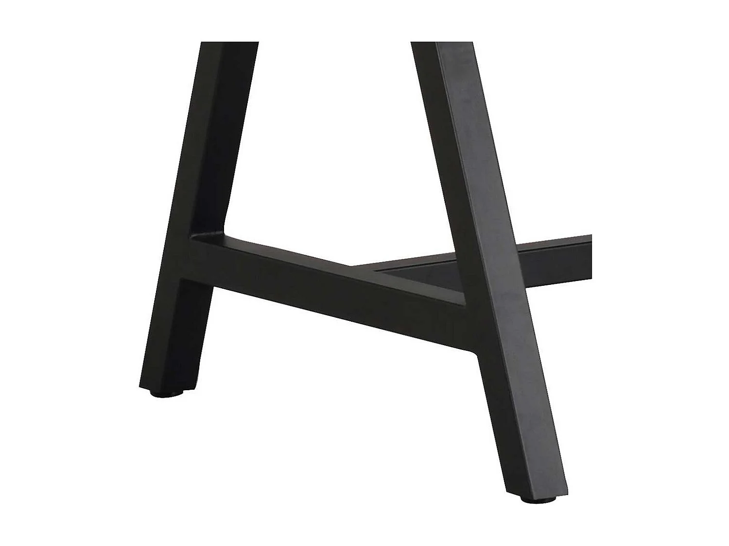 Hochwertiger Küchentisch in Eiche Braun Metallgestell in A Form