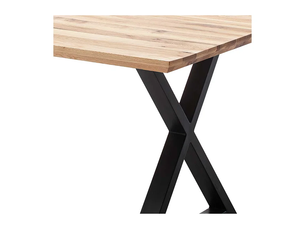 Esstisch Holztisch massiv im Industry und Loft Stil mit X Gestell