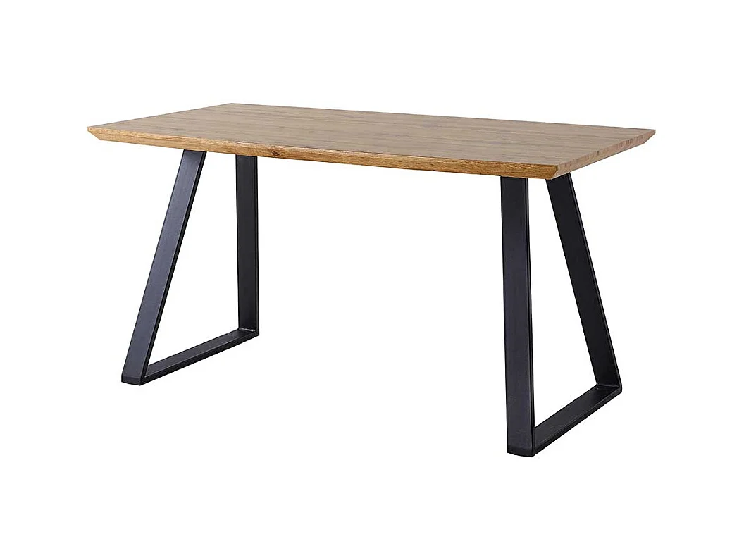 Küchentisch in Schwarz und Wildeiche Optik 140 cm breit