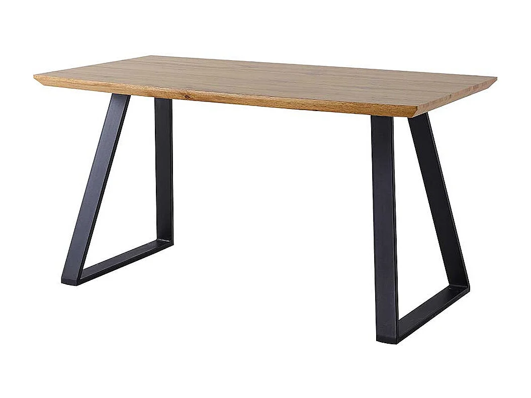 Küchentisch in Schwarz und Wildeiche Optik 140 cm breit