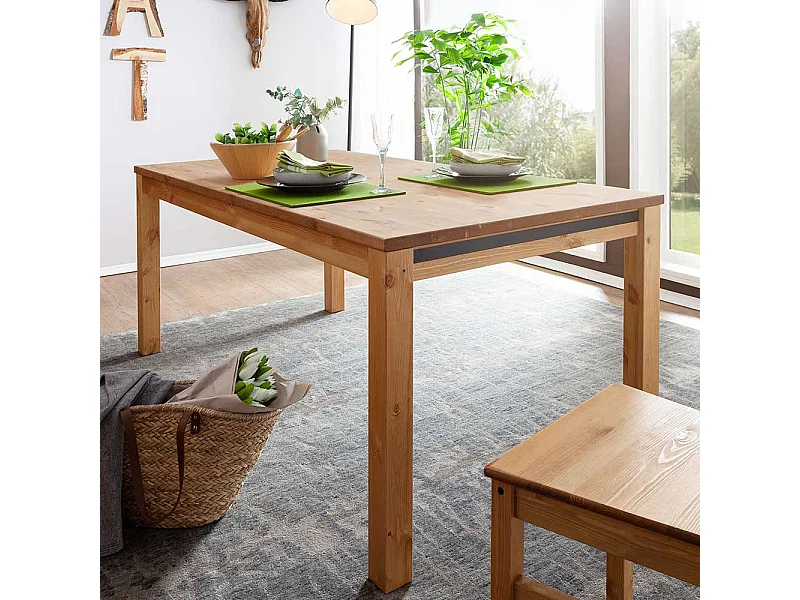 Massivholz Esstisch in Eichefarben gebeizt und geölt Kiefer