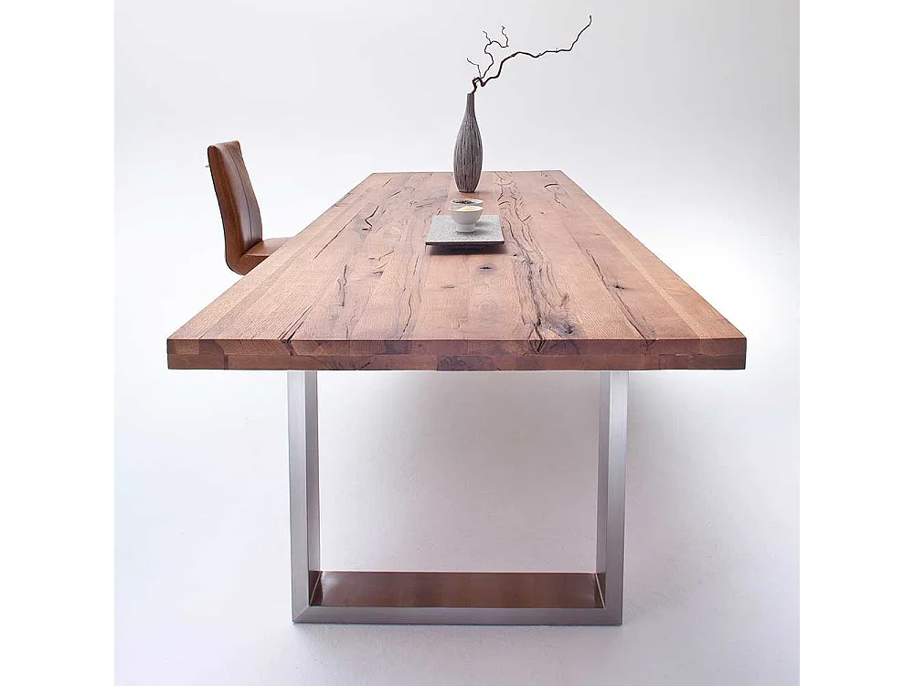 Esszimmertisch aus Eiche Massivholz Bügelgestell