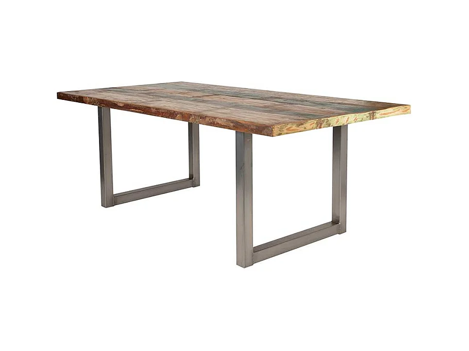 Design Esstisch in Bunt Recyclingholz