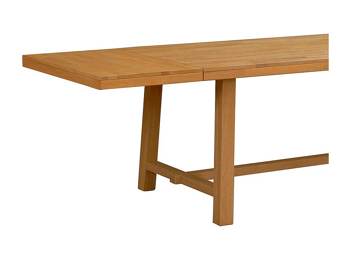 Vollholztisch aus Eiche Massivholz lackiert und gebürstet