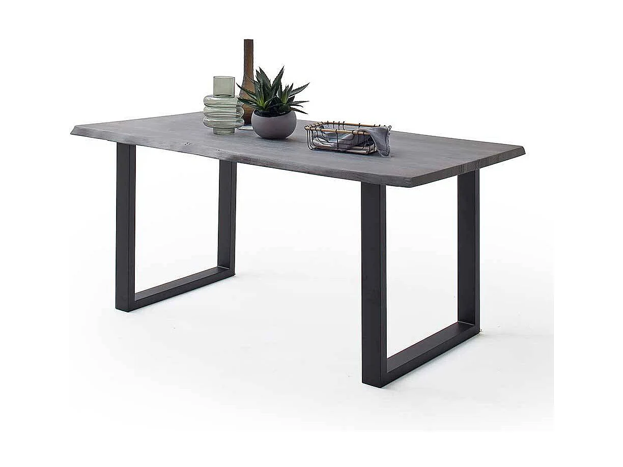 Esstisch Tisch aus Akazie Massivholz mit Bügelgestell