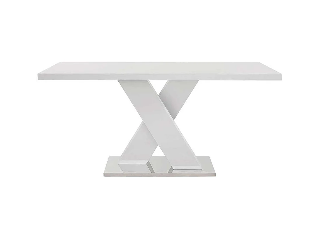 X-Fuß Tisch in Weiß 160 cm breit