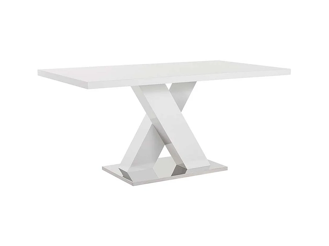 X-Fuß Tisch in Weiß 160 cm breit