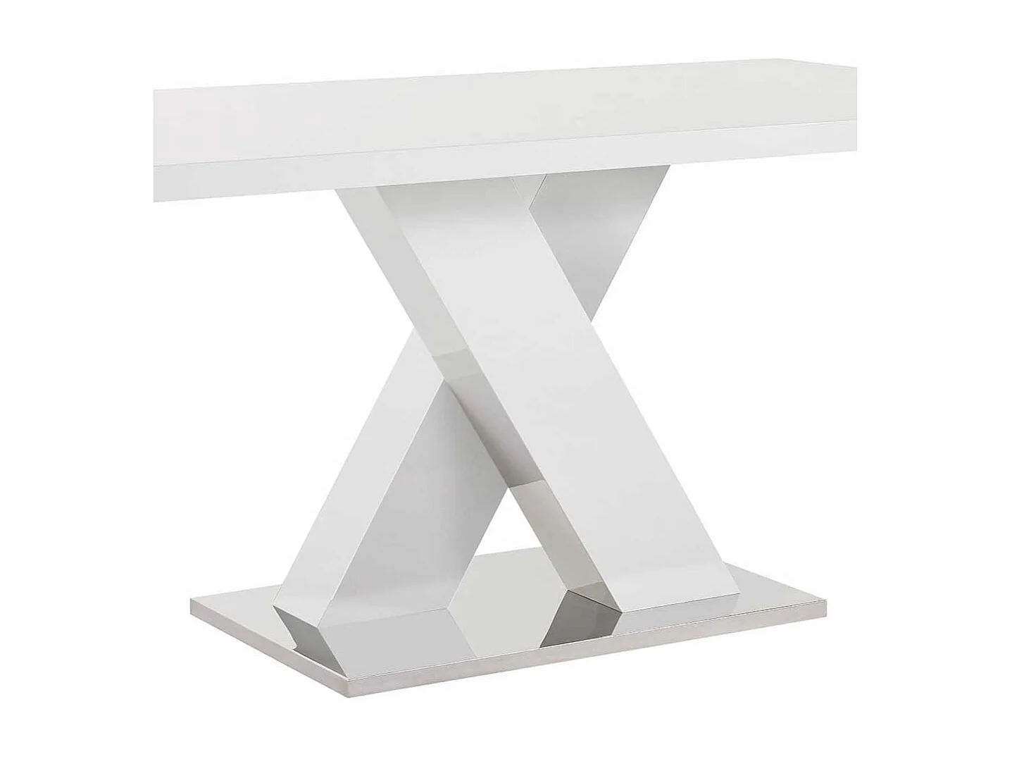 X-Fuß Tisch in Weiß 160 cm breit