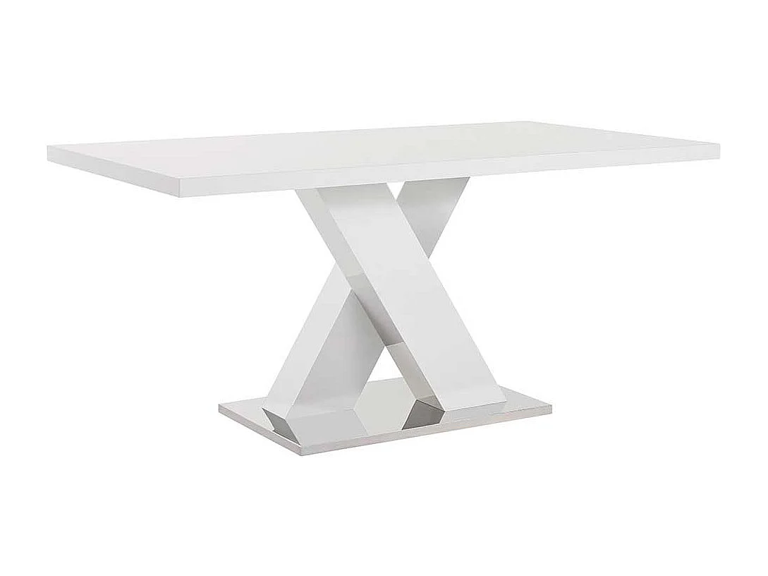 X-Fuß Tisch in Weiß 160 cm breit