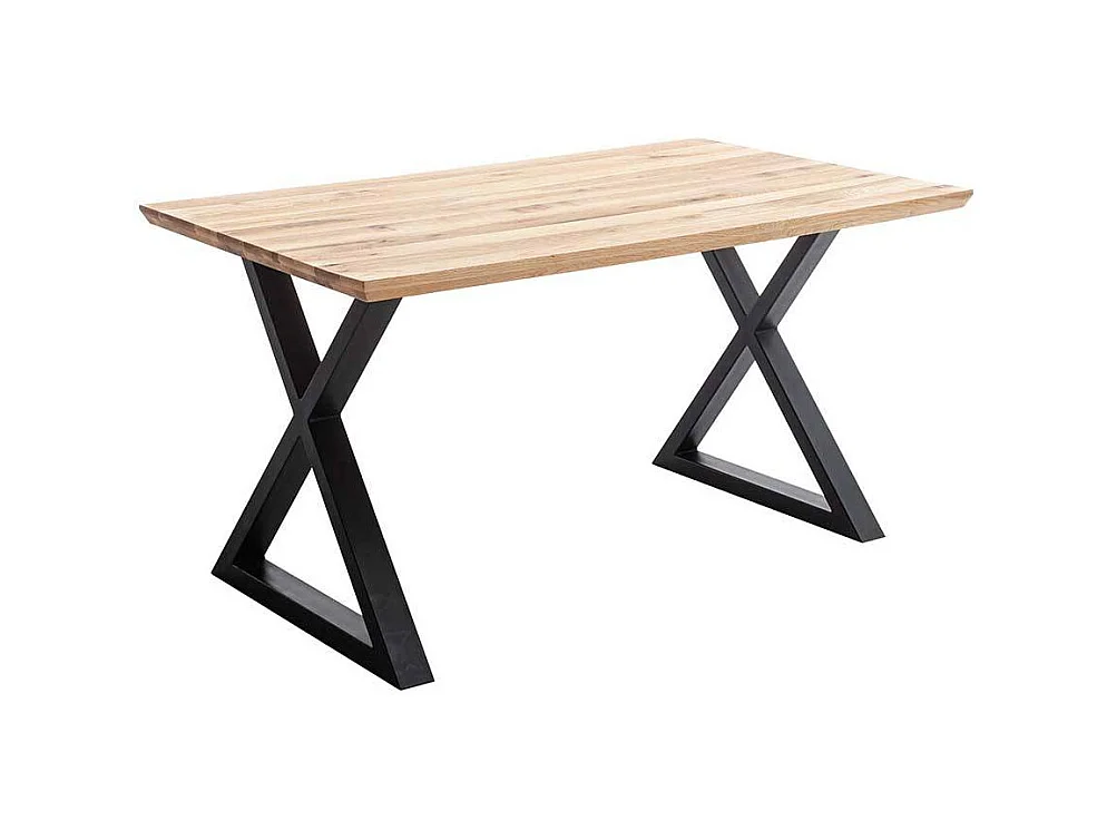 Esstisch Holztisch massiv im Industry und Loft Stil mit X Gestell