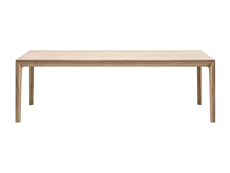 Küchentisch aus Eiche massiv weiß geölt 75 cm hoch