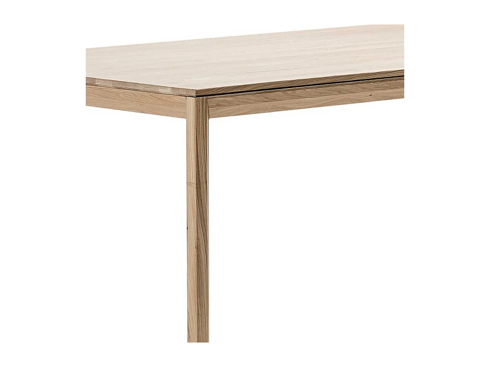 Küchentisch aus Eiche massiv weiß geölt 75 cm hoch