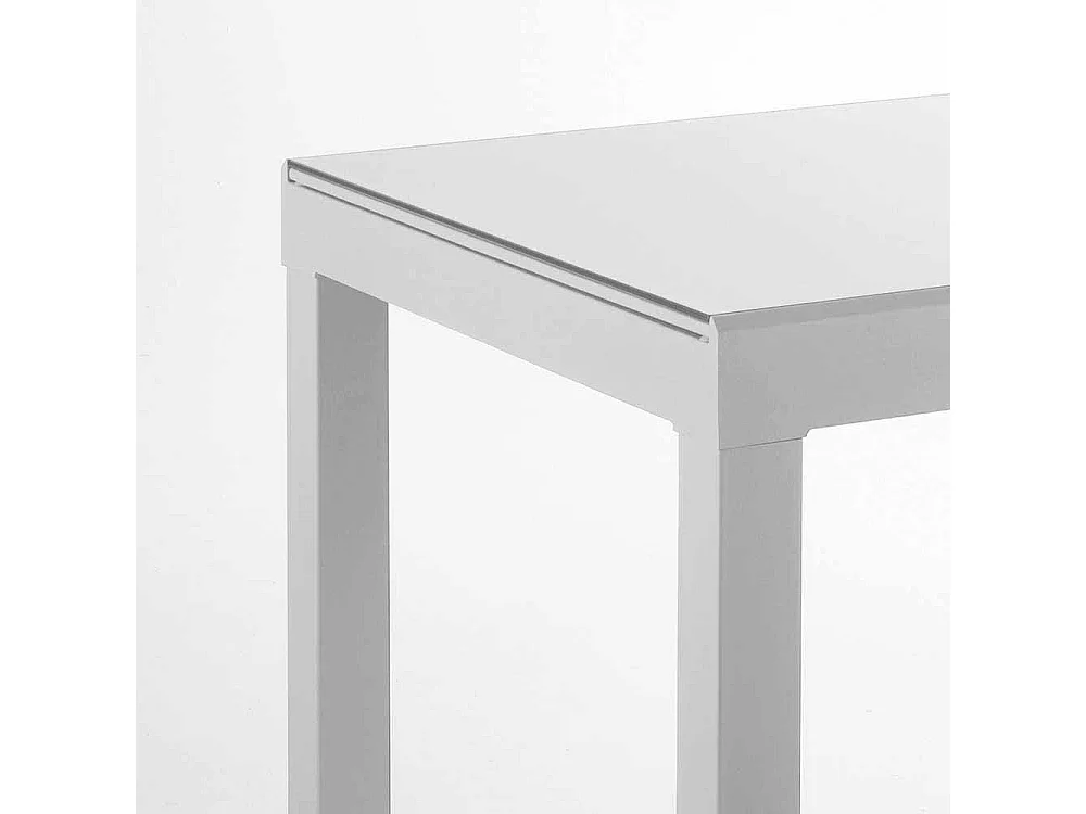 Esstisch in Weiß Glas verlängerbar