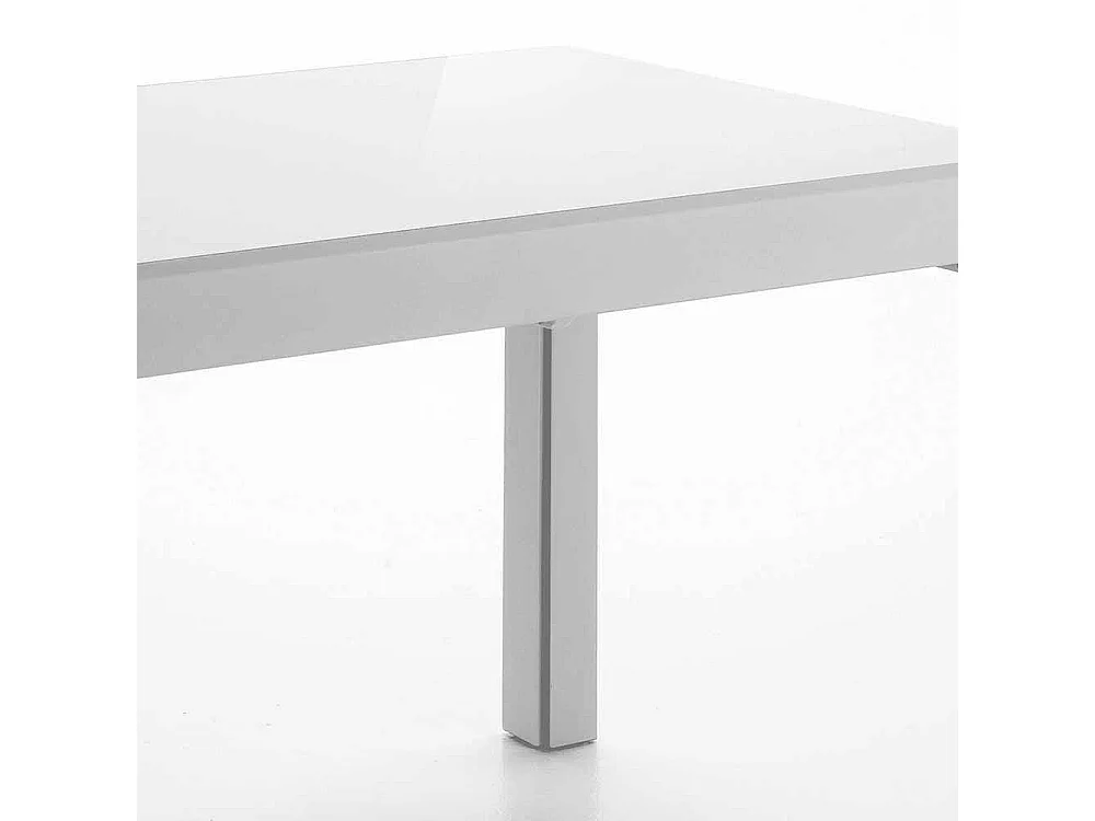 Esstisch in Weiß Glas verlängerbar