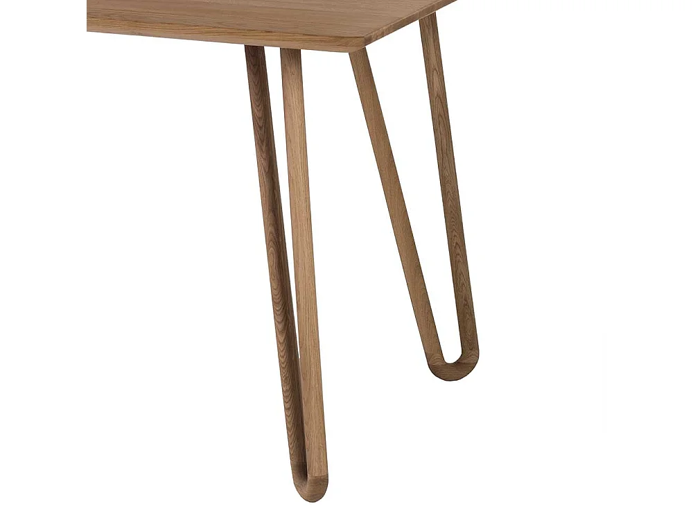 Esszimmertisch aus Eiche massiv weiß geölt Skandi Design