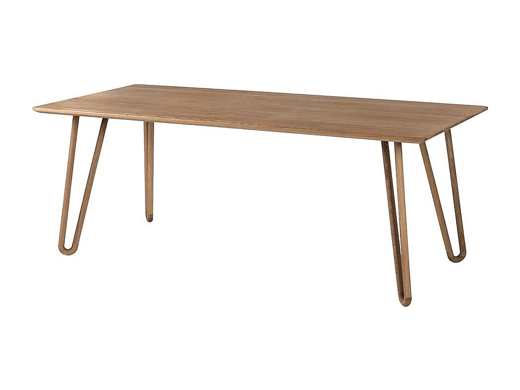 Esszimmertisch aus Eiche massiv weiß geölt Skandi Design