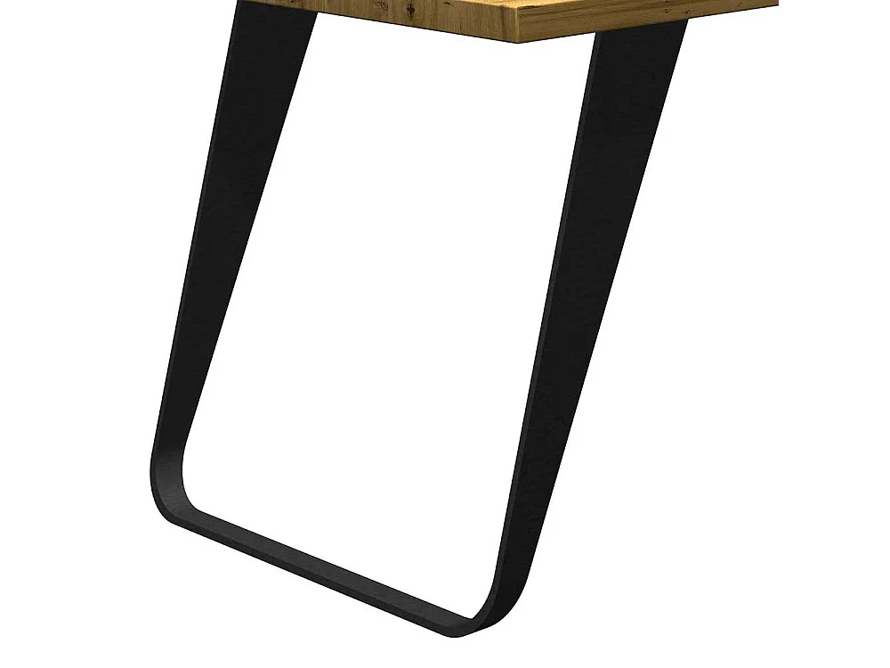 Hochwertiger Esstisch aus Eiche Massivholz Bügelgestell