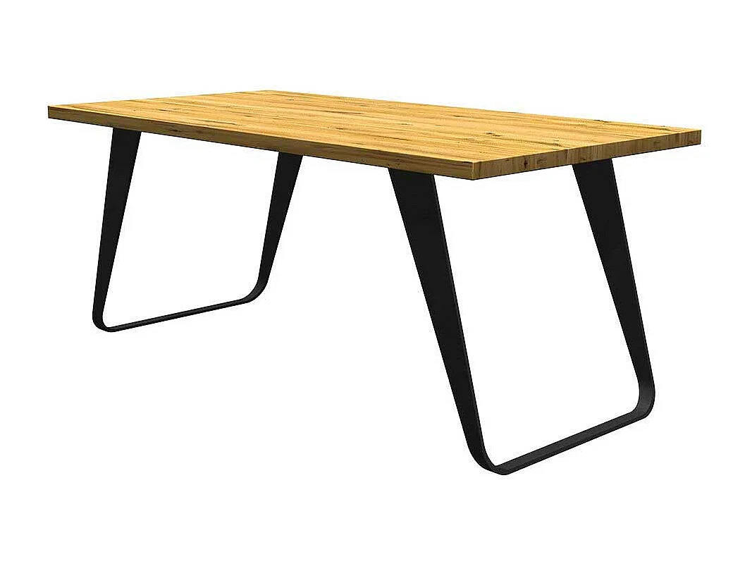 Hochwertiger Esstisch aus Eiche Massivholz Bügelgestell