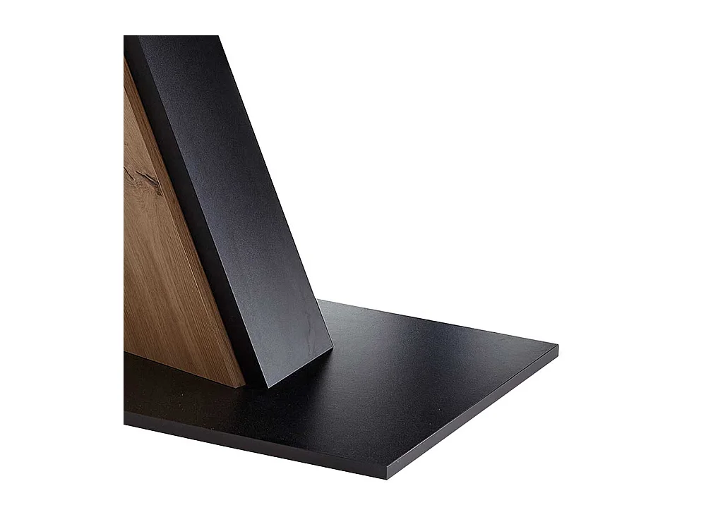 Moderner Esszimmer Tisch in Wildeichefarben Säulengestell