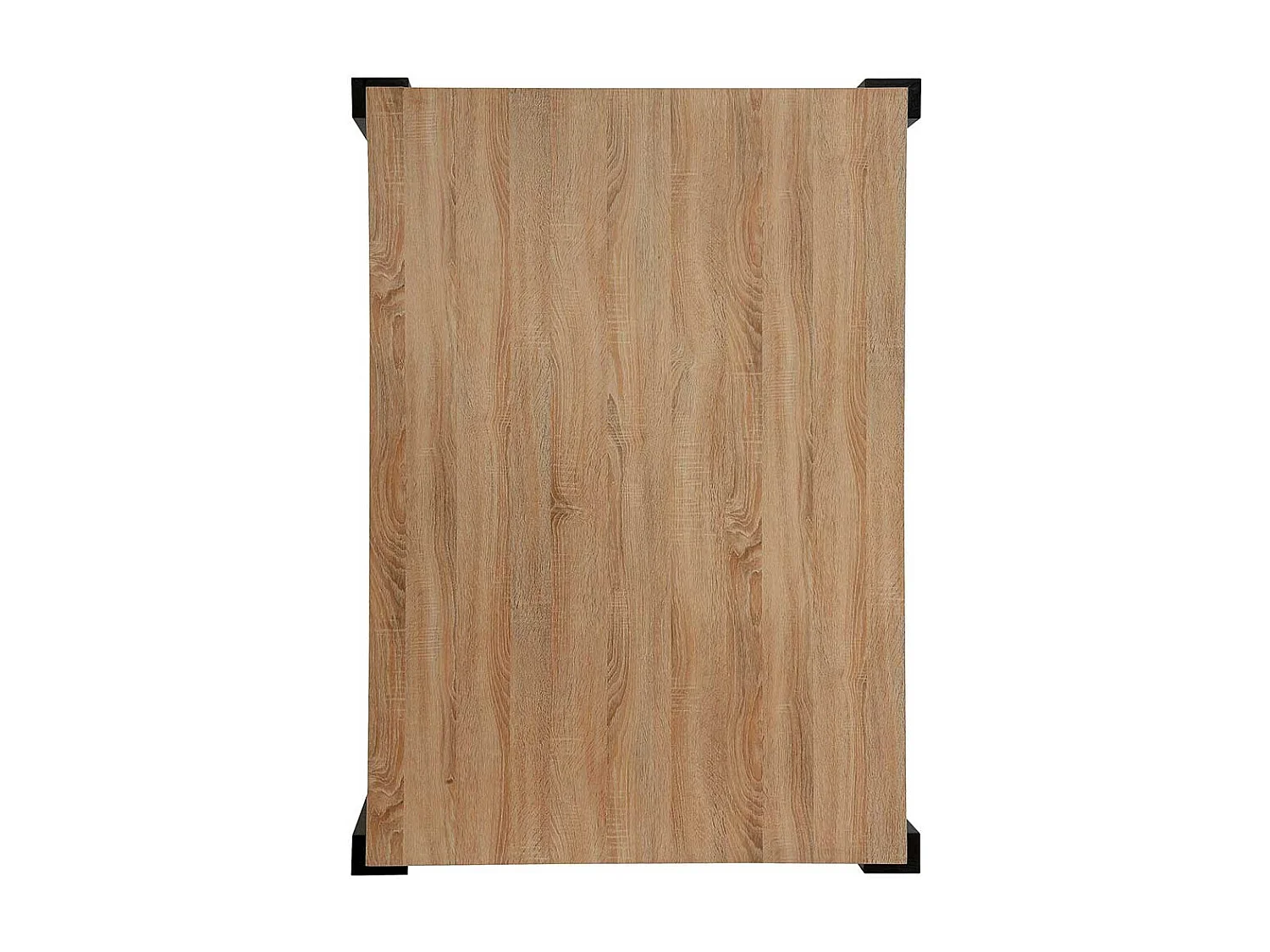 Esszimmertisch modern in Eichefarben und Schwarz 76 cm hoch