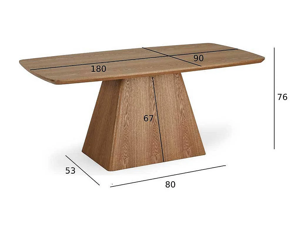 Esstisch Esszimmertisch in Eichefarben echtholzfurniert