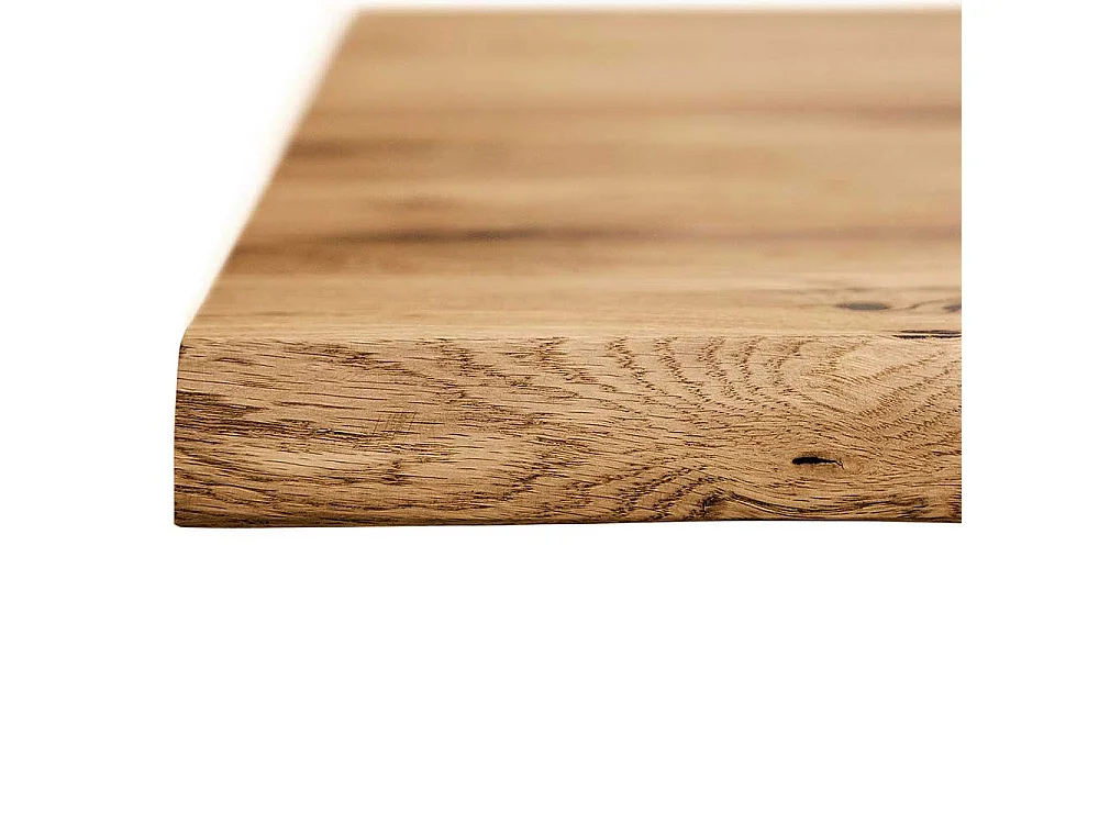 Küchentisch aus Wildeiche Massivholz und Stahl Loft Design