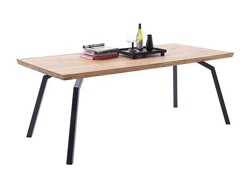 Esstisch Holztisch in Wildeichefarben mit Vierfußgestell