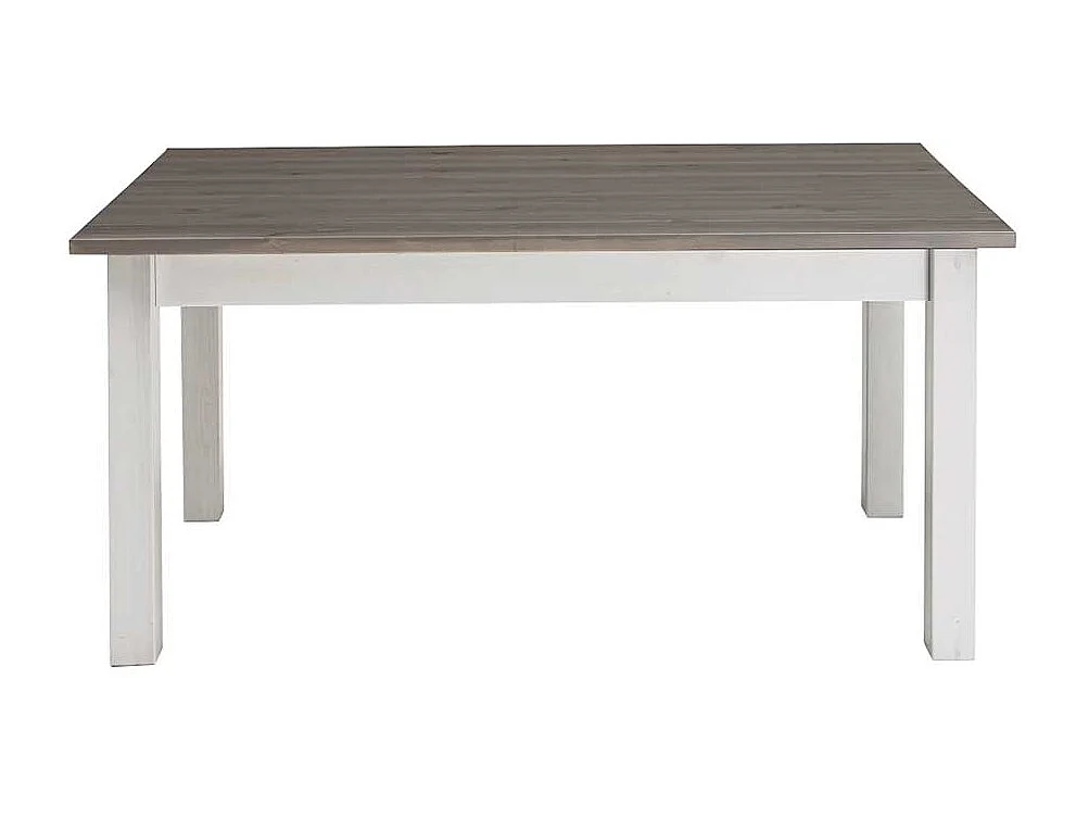 Tisch in Weiß Grau Kiefer Massivholz