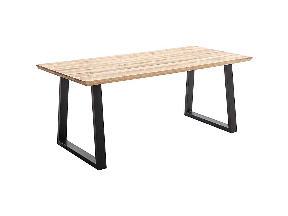 Esstisch Holztisch aus Metall und Zerreiche Massivholz