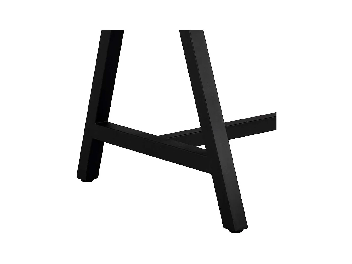 Esszimmertisch in Schwarz lackiert Eiche Massivholz und Metall