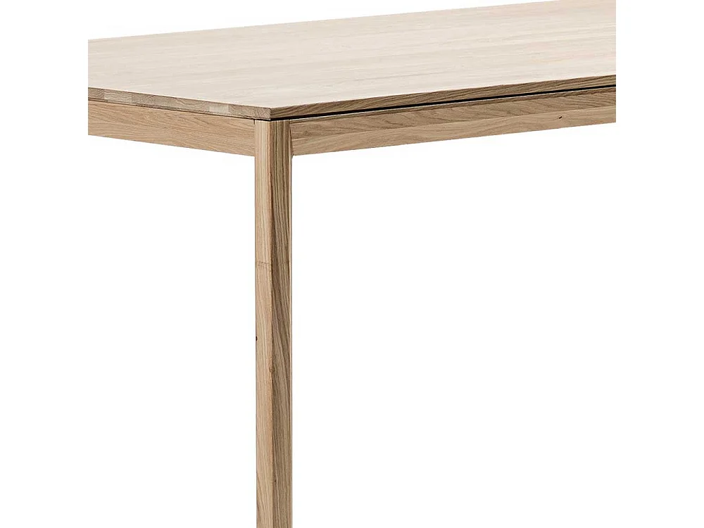 Küchentisch aus Eiche massiv weiß geölt 75 cm hoch