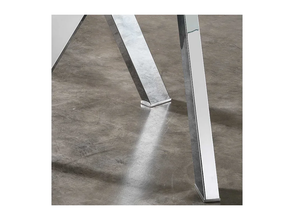 Runder Esstisch mit Glasplatte 120 cm breit